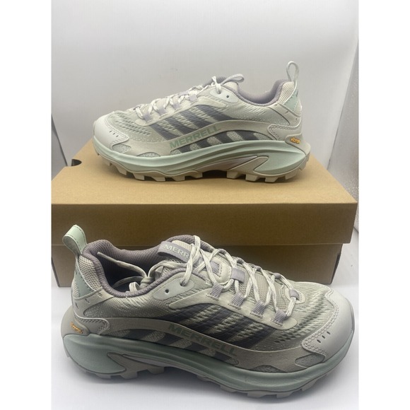Merrell‎ Moab Speed 2 Womens Sneaker US 9M Greige Hiking Running Shoes J038520 - Picture 1 of 6